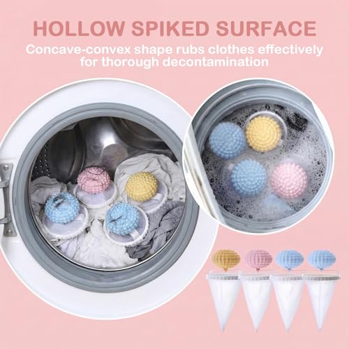 4PCS Hair Remover for Laundry - Floating Mesh Filter, Pet Dog & Cat Hair Catcher, Lint & Fur Remover for Washing Machine