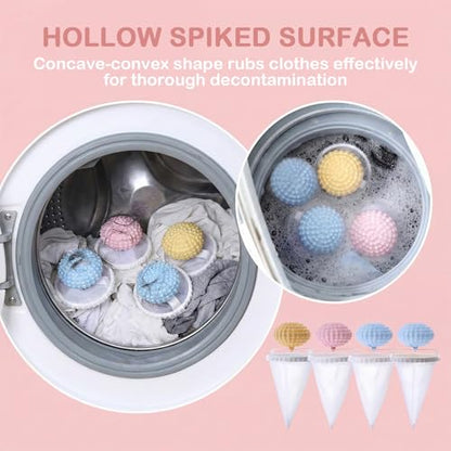 4PCS Hair Remover for Laundry - Floating Mesh Filter, Pet Dog & Cat Hair Catcher, Lint & Fur Remover for Washing Machine