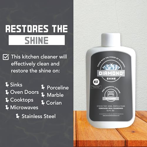Diamond Shine Ultimate Cooktop Cleaner Combo Pack, 7-Piece Kit – Diamond-Infused Cleaner, Drill Brush & Scrub Pads for Smooth Top, Ceramic, Electric, Gas & Induction Ranges