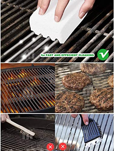 Non Scratch Grillstone Magic Blackstone Block Cleaner Clean Brick Stone Scraper for Removing Stains，Pool, Baking Steel,Oven, Flat Top Cookers, Utensils, Toilet, Hard Skin Callus Remover, 4 pack, White - color: 4 White
