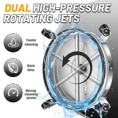 LidoDola 19'' Pressure Washer Surface Cleaner, Power Washer Accessory - size: 19 INCH SILVER