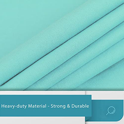 LOLOMLO Extra Large Canvas Laundry Bags with Handles & Drawstring Closure, Heavy Duty Tears Resistant Clothes Storage Travel Bags,25.5"x34",Lake Blue - color: Lake Blue