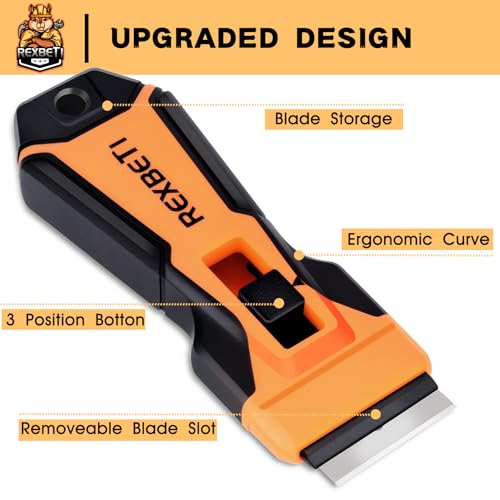 REXBETI Razor Blade Scraper Tool, Paint, Windows, Glass Stovetop Scraper