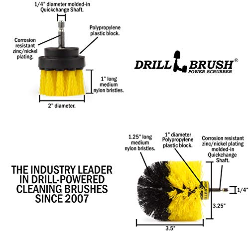 Bathroom Cleaning Brush Set - Brush Cleaning Tool - Clean Shower Brush - color: Yellow