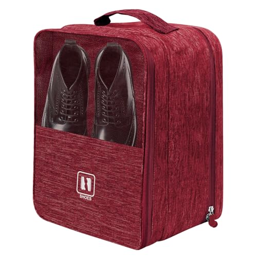 Travel Shoe Bag,Holds 3 Pairs of Shoes, for Travel&Daily Use - color: Red