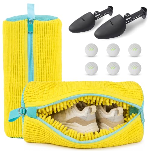 Shoe Washing Machine Bag – 2Pcs Shoe Cleaning Laundry Bags for Sneakers - color: Yellow