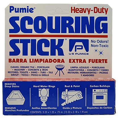 PUMIE Pumice Scouring Stick for Cleaning Toilet Rings Stain & Hard Water Rings, Extra Strong Heavy Duty Pumice Stone for Toilet Cleaning, Rust, Grills, Tough Bathroom, Ovens, Pools & Tubs - Pack of 60 - size: 1 Count (Pack of 60)