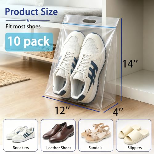 Waterproof Shoe Bags for Travel Packing Storage - size: 10-pack