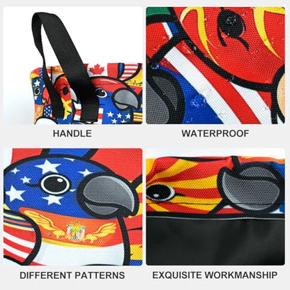 Parrot Laundry Basket Waterproof Laundry Hamper Foldable Laundry Bag with Handles for Bedroom, Bathroom, Office, Clothes Storage - color: Parrot