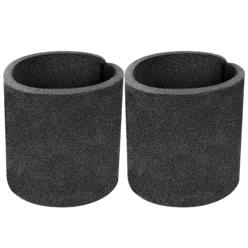 HASMX Small Foam Filter Sleeve Replacement for Shop Vac Type CC 9052600 90526 905-26 905-26-00 Wet/Dry Vacuum 1-5 Gallon Portable, Black (2-Pack)