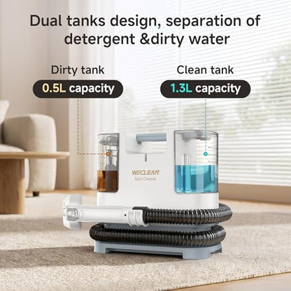 Carpet Cleaner Machine with Deep Cleaning Solution - color: White