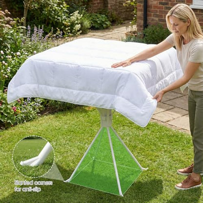 cjc Tripod Clothes Drying Rack Foldable, Collapsible Laundry Rack Indoor - color: White-8 Rods