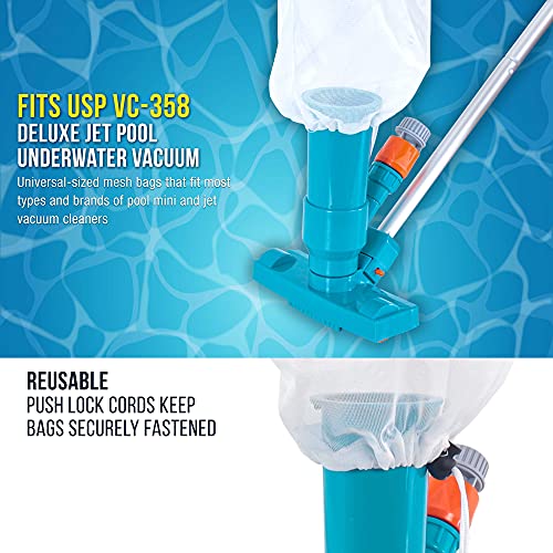 U.S. Pool Supply Replacement Pool Jet Vacuum Bag, 2 Pack - Universal Fit