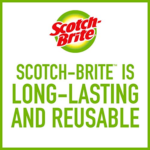 Scotch-Brite Heavy Duty Scouring Pad, Dish Scrubber for Kitchen+ Outdoor, 8 Scrub Pads for Uncoated Pots and Pans, Cast Iron Cooktops, Grill Grates,Oven Racks, BBQ, Durable, Long-Lasting (Pack of 2) - size: 8 Pads (Pack of 2)