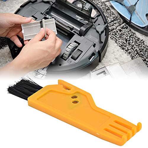 Sweeping Robot Handheld Vacuum Sweeper Parts, ABS Vacuum Brush Cleaning Tool, Yellow Vacuum Roller Tool Cleaning Brush Replacement for Xiaomi, Shark, Dreame, Eufy, 1Pcs - color: Yellow