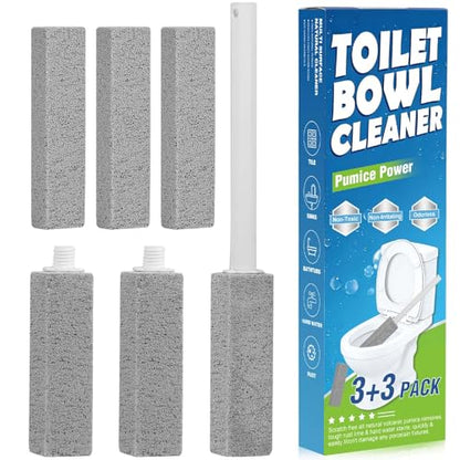6 Packs Pumice Stone Toilet Bowl Cleaner, Pumice Stone for Cleaning, Powerfully Cleans Hard Water Rings, for Cleaning Toilets, Bathtubs, Grills, Swimming Pools, Sinks - size: 6 Pack