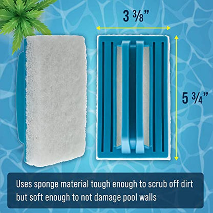 U.S. Pool Supply Hand-Held Pool Scrub Brush Pad 2 Pack, Scrubbing Scouring - size: 3x6