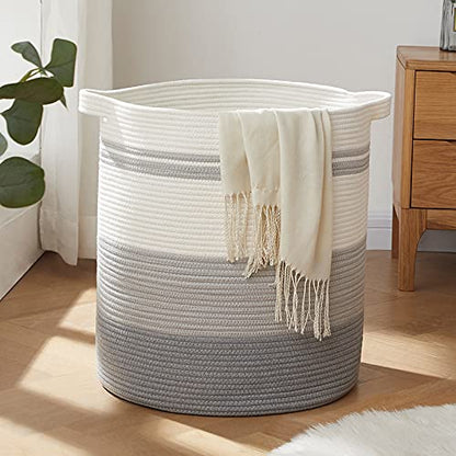 OIAHOMY 80L Laundry Basket Laundry Hamper Nursery Hamper Gradient Gray - color: Gradient Gray, size: 18*18*20in