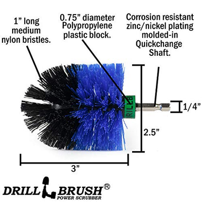 Barnacles - Boat Hulls- Canoe - Carpet Cleaner - Deck Brush - Fiberglass - color: Blue