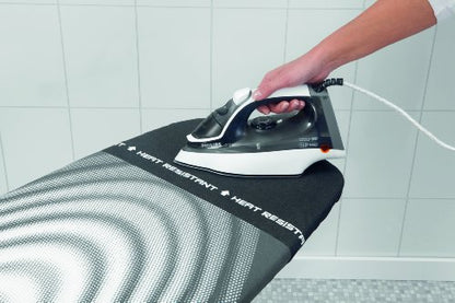 Brabantia Premium Ironing Board with Heat Resistant Parking Zone | X-Large (Size D) | Fairtrade Titan Oval | Tall & Wide, Adjustable Height (31-40"), Easy Fold, Anti-Collapse Lock, Non-Slip Feet - color: Titan Oval