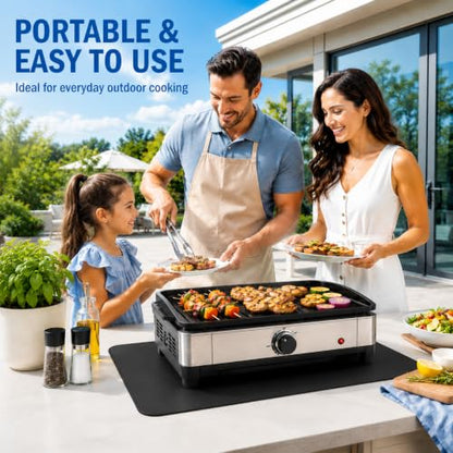 Heat Resistant Grill Mat for Countertop, 2 Pack Waterproof BBQ Mat for Table and Countertop Protection,16x24inch Grill pad, Fits Blackstone, Ninja, Gas Grills - size: 16*24inch-2pack