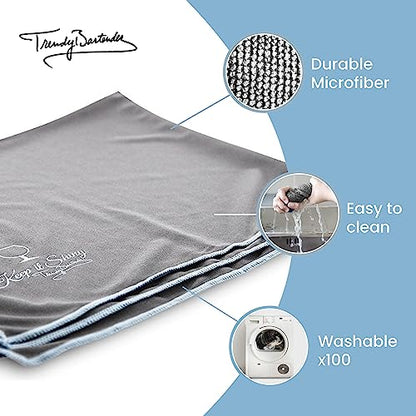 Trendy Bartender Toast to Perfection Microfiber Glass Polishing Lint-Free Cloth for Spotless Shine and a Residue-Free Finish - Pack of 5-25x20 inch - Grey - color: Gray, size: 25 x 20 Inch 5-Pack