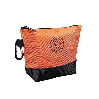 Klein Tools 55470 Utility Bag, Stand-Up Zipper Tool Bags, Tough 1680d Ballistic Weave, Reinforced Bottoms, Orange/Black, Gray/Black, 2-Pack - size: 2-Piece, style: 2-Piece