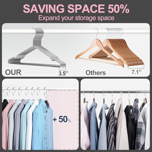 18" Stainless Steel Metal Hangers, 80 Pack Heavy Duty for Clothes - color: Silver-18inch, size: 80 PACK