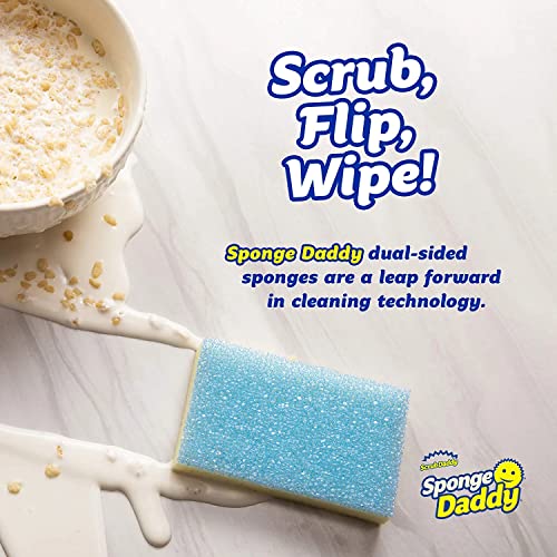 Scrub Daddy Sponge Daddy - Scratch-Free Multipurpose Kitchen & Dish Sponge - BPA Free & Made with Polymer Foam - Stain & Odor Resistant (4 Count) - style: Sponge Daddy