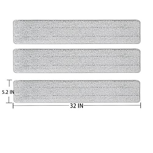 32 Inch Commercial Flat Microfiber Mop Pads Refill 6 Pack - color: 32 in Mop Pads
