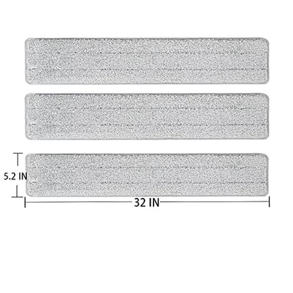 32 Inch Commercial Flat Microfiber Mop Pads Refill 6 Pack - color: 32 in Mop Pads