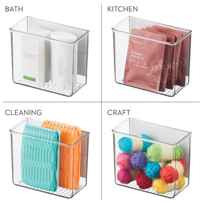 iDesign Magnetic Small Clear Plastic Organizer Bins, 4-Pack - size: Small, style: Pack of 4