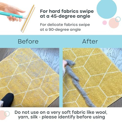 Uproot Cleaner Max Dog Hair Remover for Car & Carpet - Rake for Pet Hair Removal - 2X Faster Than Uproot Cleaner Pro - Cat Remover for Large Fabrics & Rugs
