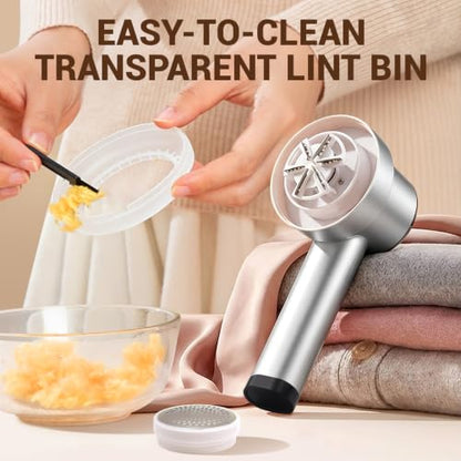 Fabric Shaver, 3 in 1 Lint Remover with Hair Remover Brush & Lint Rollers, Digital Led Display, 3 Speeds with Replaceable Blades, Remove Pilling for Clothes, Furniture, Sweater, Couch, Blanket, Pet - color: Gray