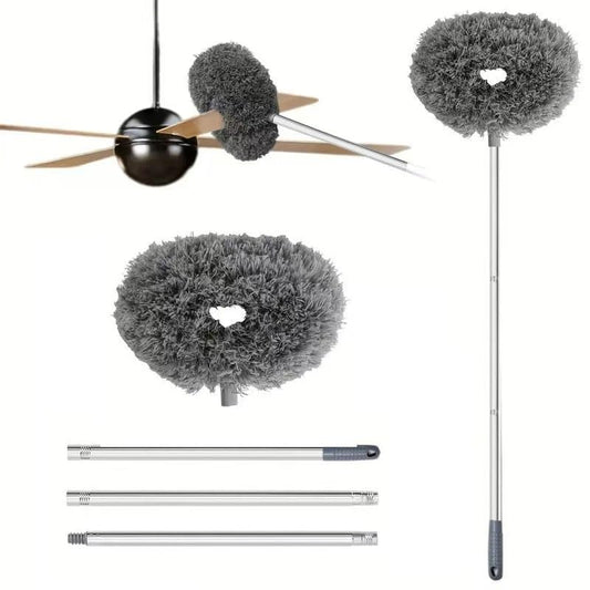 Ceiling Fan Cleaner Duster, Adjustable and Removable Fan Blade Cleaner from 18 to 62 Inches for Cleaning Walls Bookshelves Furniture Door Window Top (Gray) - color: Gray