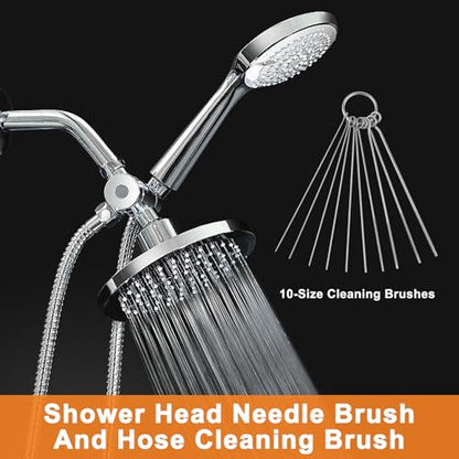 90 Pcs Shower Head Cleaner Set, Small Hole Nozzle Unclogger Tool with Stainless Steel Pins & Detail Cleaning Brushes, Unclogging Picks for Showerhead, Faucet and 3D Printer