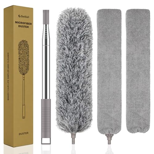 SetSail Dusters and Gap Duster with Extension Pole for Cleaning,Gray - color: Gray, size: Gap Duster Set