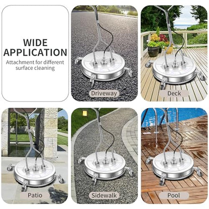 LidoDola 30'' Pressure Washer Surface Cleaner, Power Washer Accessory - size: 30 INCH SILVERY