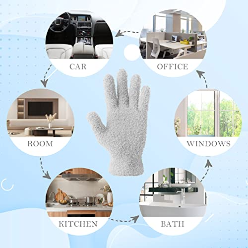 Evridwear Microfiber Dusting Gloves for Plants & Blinds - color: Grey, size: Small/Medium (Pack of 1)