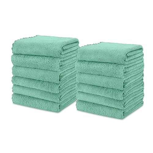 kimteny 12 Pack Microfiber Kitchen Dish Towels for Washing Dishes, Green - color: Green, size: 13x28 - 12 Pack