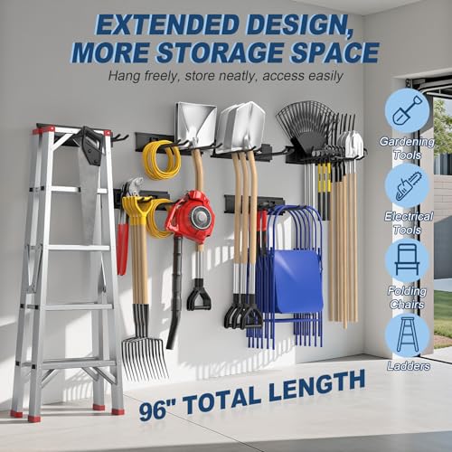 Housolution Garage Wall Organizer 96 Inch - 20Pack Carries 720 lbs
