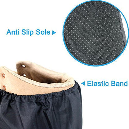 Reusable Boot & Shoe Covers, Washable, Non-Slip, 2 Pairs, Large - color: Black, size: Large