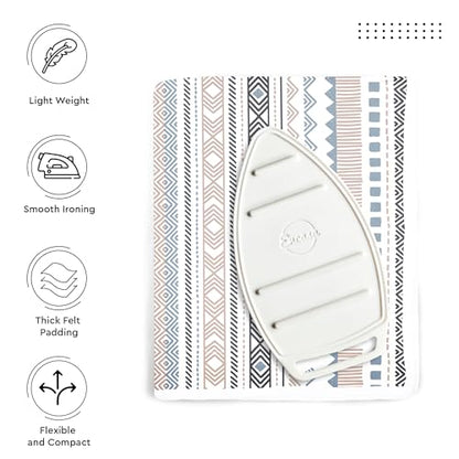 Encasa XO Ironing Mat, Heat Resistant Pad 48"x28" Aztec - color: Aztec, size: Large