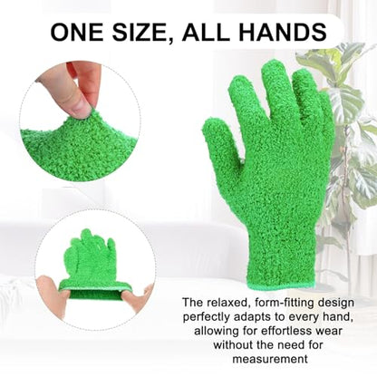 M METERXITY Dusting Gloves, Reusable Washable Mittens for Plants/House/Cars/Blinds Dusting, Leaf Cleaning Glove Mittens - color: Dark Green, size: 7 x 9.5 cm