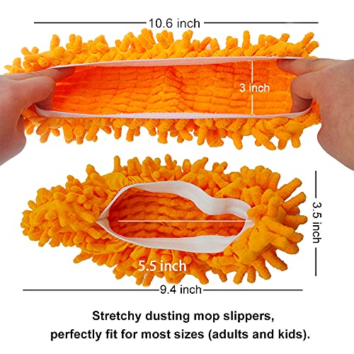 10 PCS 5 Pairs Dust Duster Mop Slippers Shoes Cover, Multi Function Washable Microfiber Foot Socks Floor Cleaning Shoes Cover for House Kitchen Office
