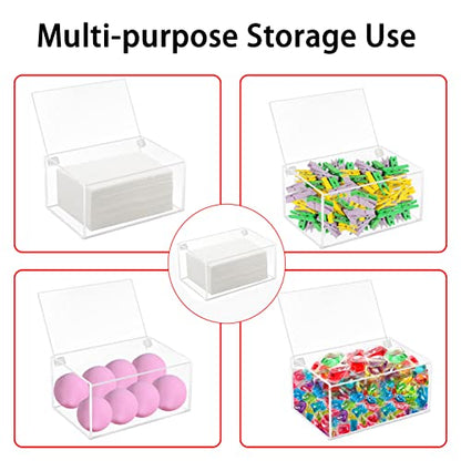 Watpot Acrylic Dryer Laundry Sheet Holder Dispenser Clear Container Box with Lid - color: Clear