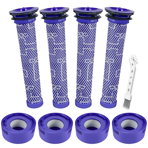 8 Pack Vacuum Filter Replacement Kit for V7, V8 - size: 4+4+1