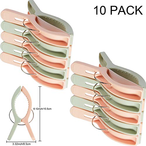 10 Pack Beach Towel Clips for Beach Chairs - color: 10 Pack-2 Color