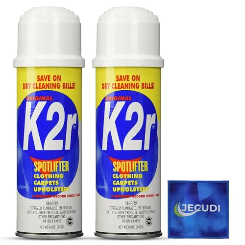 K2R SpotLifter Spot Remover Spray – Quick-Drying Stain Remover for Clothing, Carpets, Upholstery & Wallpaper – Built-In Brush Cap for No-Mess Touch-Ups – 10oz (2, 1) - size: 10 Fl Oz pack of 2