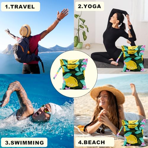 2Pcs Summer Lemon Wet Bag, Plant Gifts for Women Friend, Wet Dry Bag - color: Lemon 1421